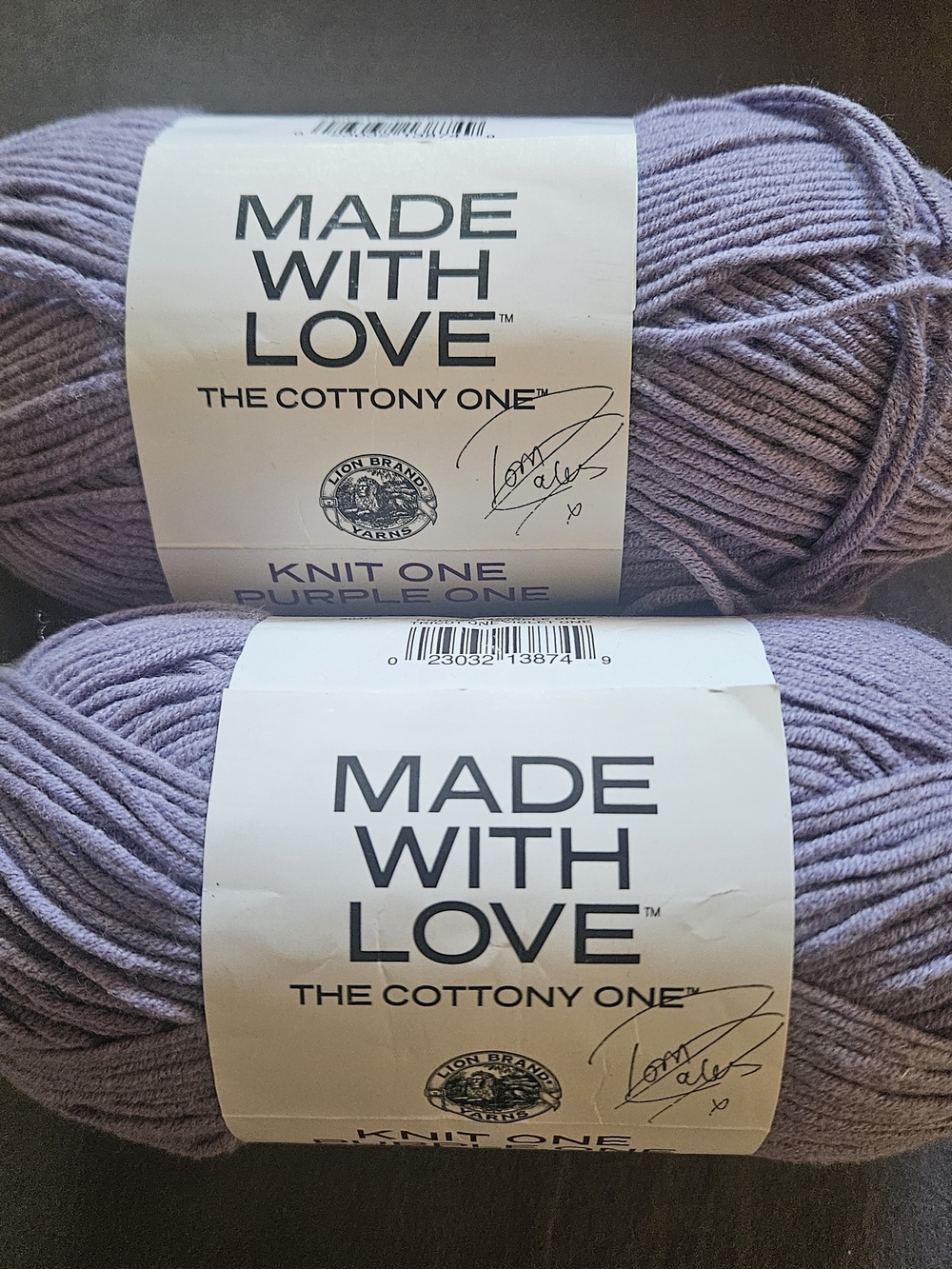 2 count Made with Love The Cottony Yarn in shade Purple